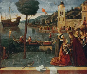 Die heilige Ursula nimmt Abschied von ihrem Vater, ca. 1500
